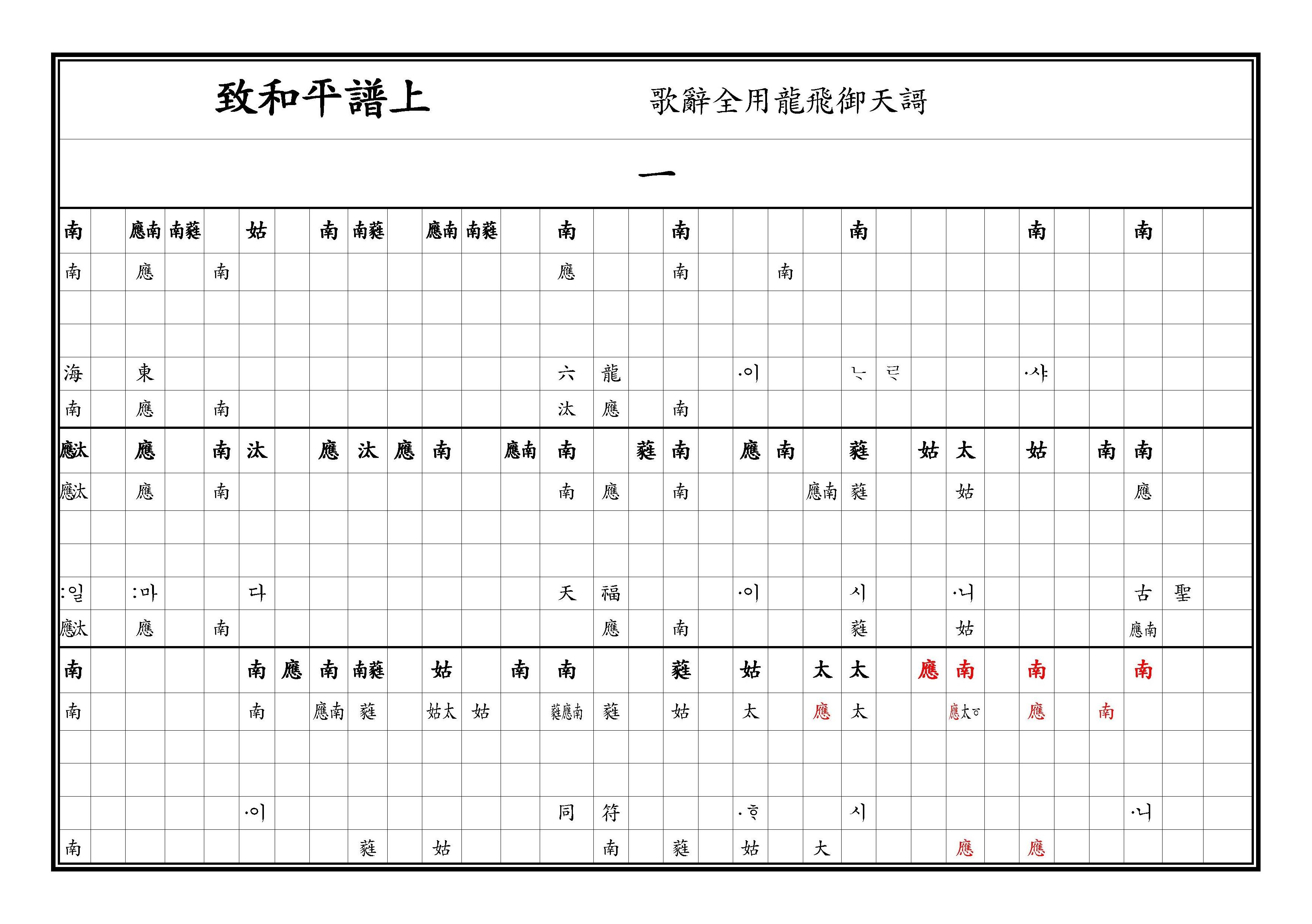 致和平 譜上 一