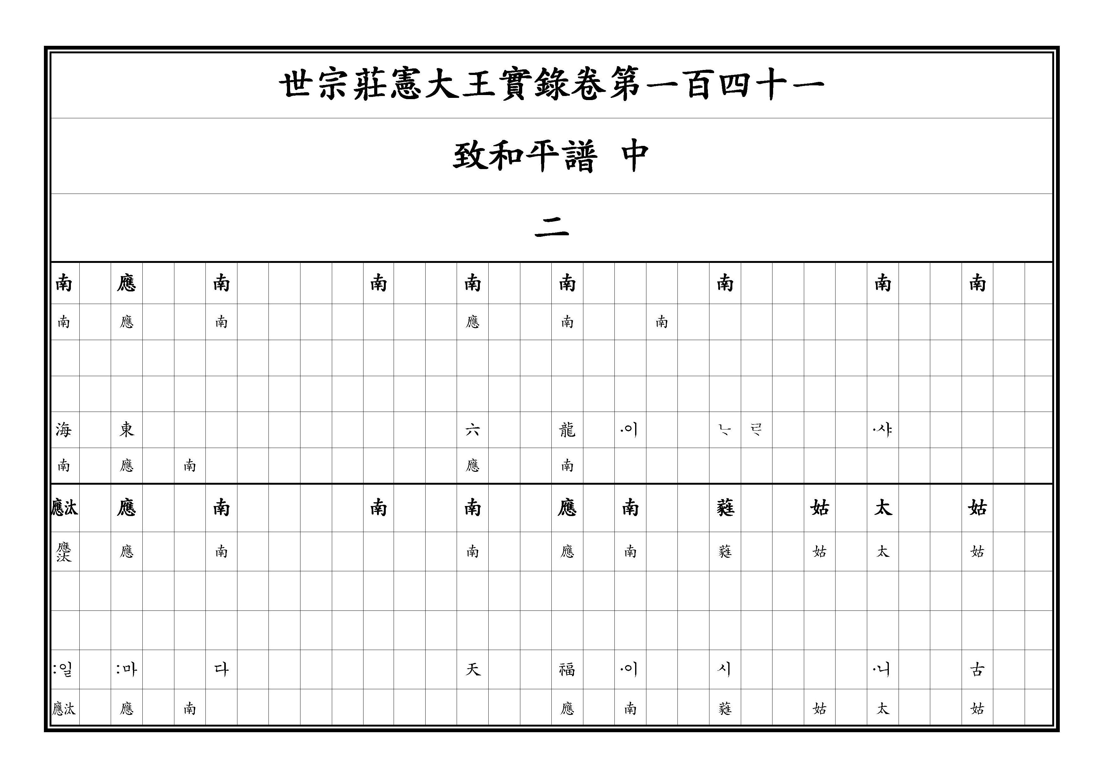 致和平 譜中 二