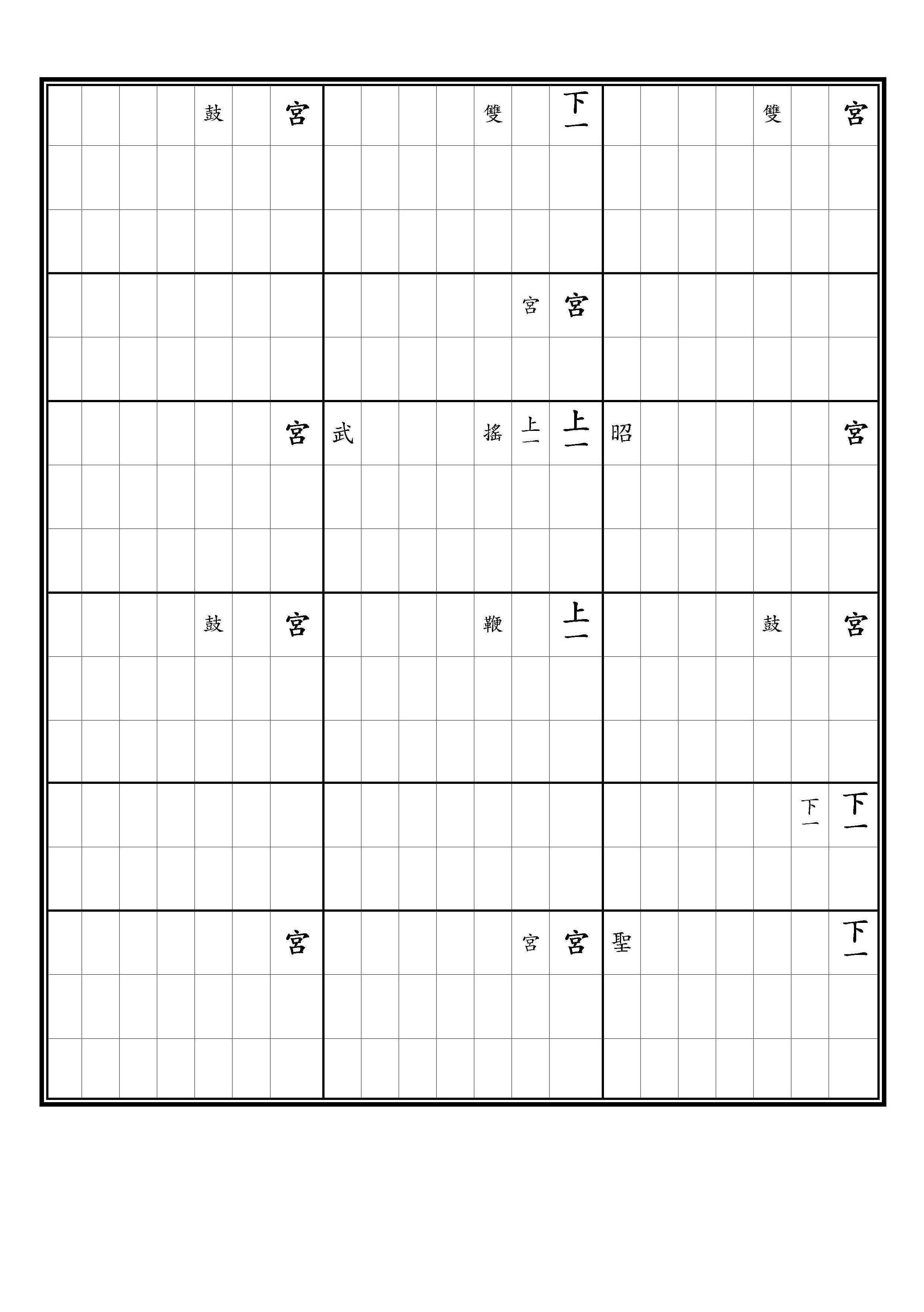 亞獻 定大業之樂 昭武 淸黃鐘調 黃鐘爲羽