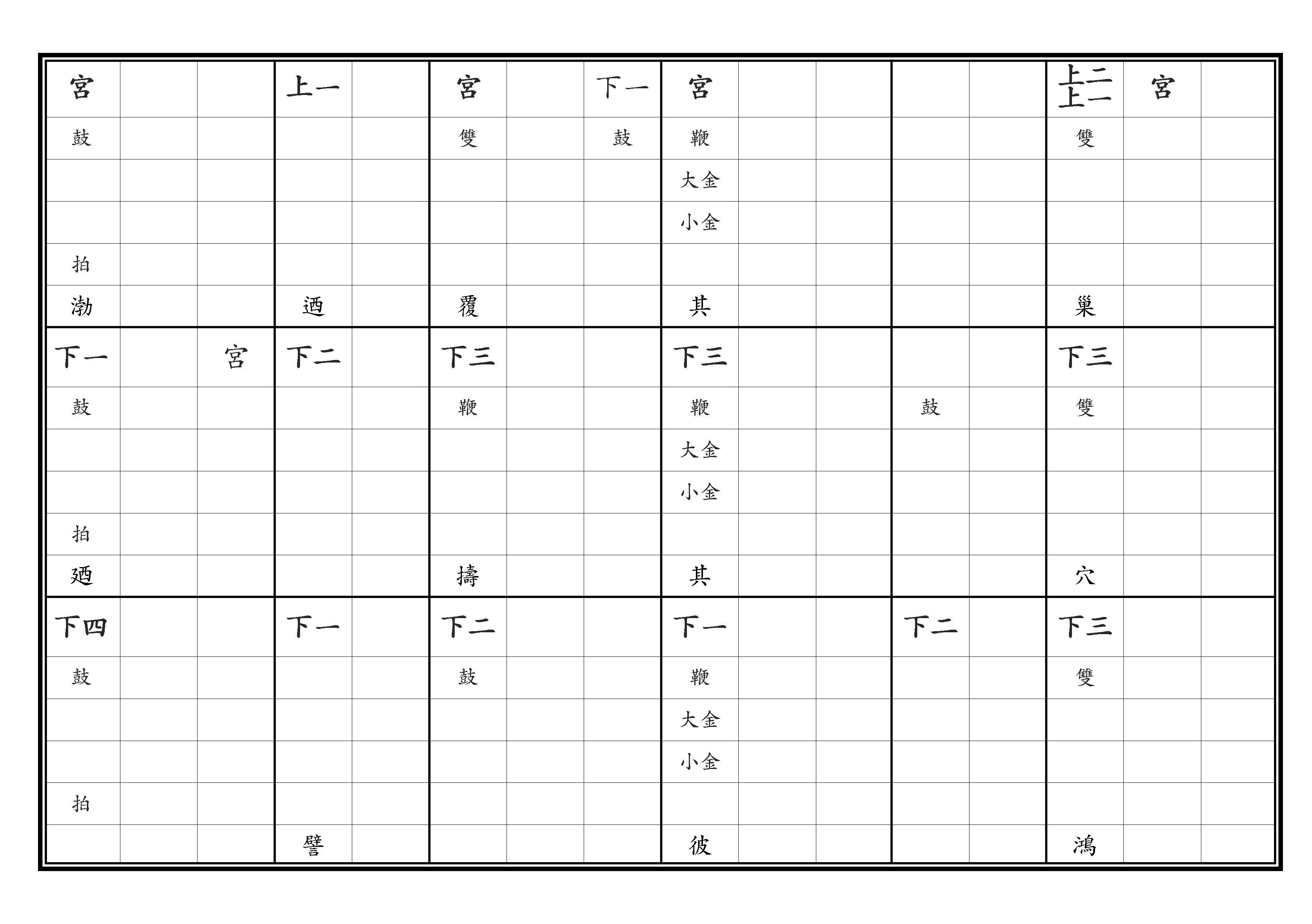 亞獻 定大業之樂 赫整 調上同